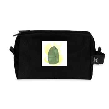 Mountain backpack - Recycled Toiletry Zip Bag - black - Front