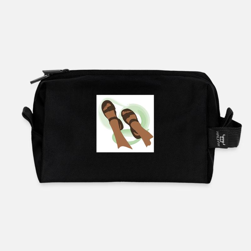 Sandals - Recycled Toiletry Zip Bag - black