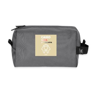 Le Caire, Égypte - Trousse de toilette en tissu recyclé - anthracite - Devant