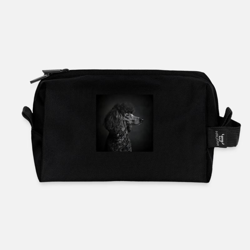 Black Animals - Black Poodle - Recycelte Kulturtasche - Schwarz