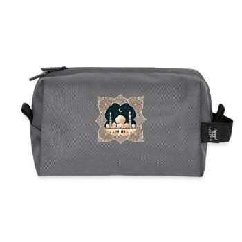 Ramadan Gift Eid Mubarak Islam Allah Muslim - Recycled Toiletry Zip Bag - anthracite - Front