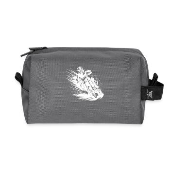 Enduro rider with power and speed - Recycled Toiletry Zip Bag - anthracite - Front