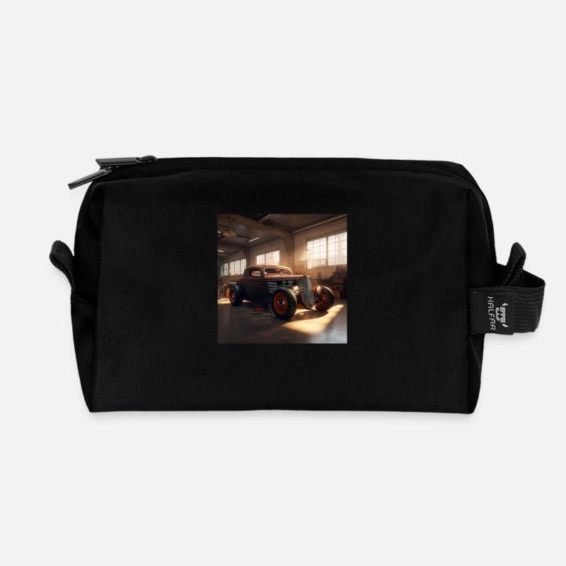 Hot Rod - Recycled Toiletry Zip Bag - black