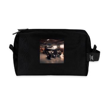 Hot Rod noir - Trousse de toilette en tissu recyclé - noir - Devant
