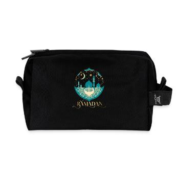 Ramadan Gift Eid Mubarak Islam Allah Muslim - Recycled Toiletry Zip Bag - black - Front