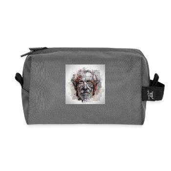 Old Man - Recycelte Kulturtasche - Anthrazit - Vorne