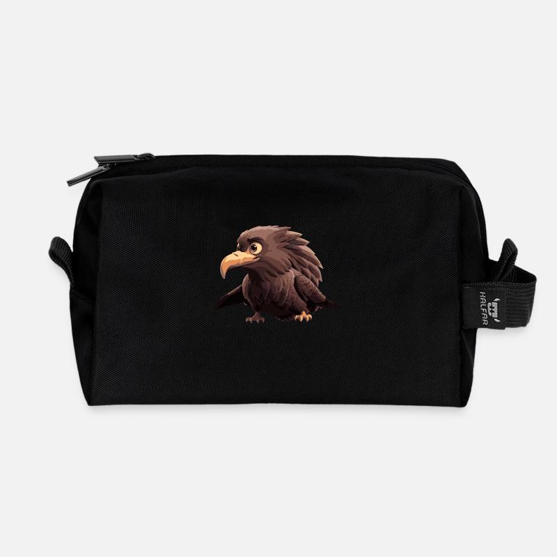 Adler Comic - Recycelte Kulturtasche - Schwarz