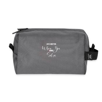 Salsa Dancer Dancer - Recycled Toiletry Zip Bag - anthracite - Front
