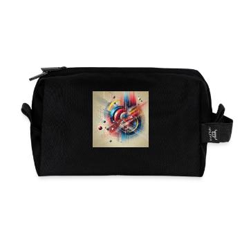 Couleurs en mouvement - Trousse de toilette en tissu recyclé - noir - Devant