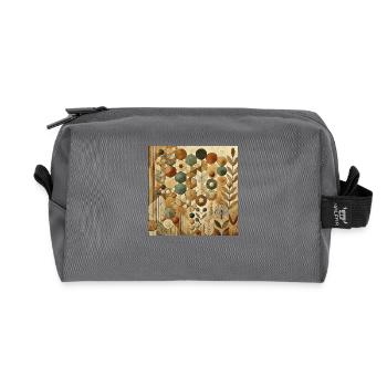 Géométrie de la nature - Trousse de toilette en tissu recyclé - anthracite - Devant
