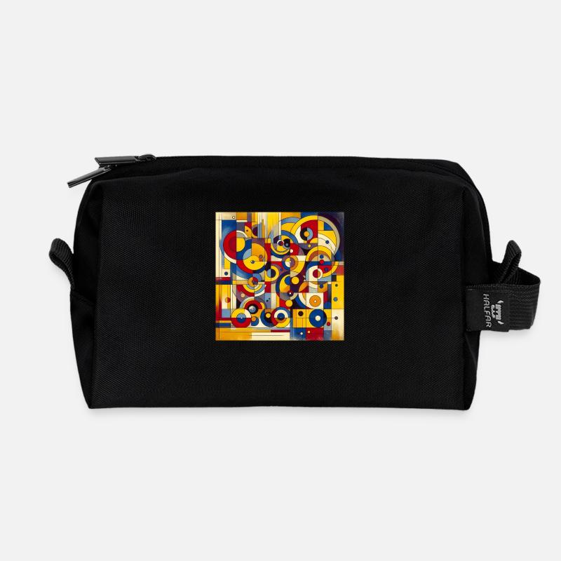 Abstrakte Kunst - Recycelte Kulturtasche - Schwarz