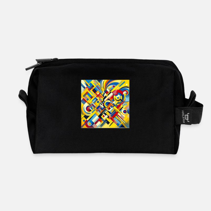 Abstrakte Kunst - Recycelte Kulturtasche - Schwarz