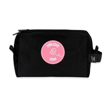 BEE MINE IDIOT - Zeige deine Liebe mit Humor - Recycelte Kulturtasche - Schwarz - Vorne