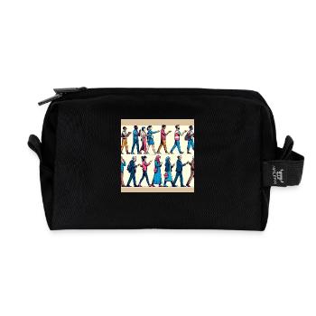 Respektvolles Design - Recycelte Kulturtasche - Schwarz - Vorne