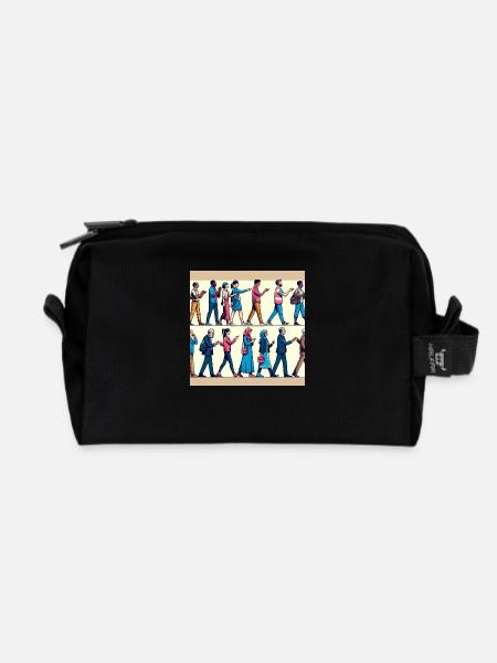 Respektvolles Design - Recycelte Kulturtasche - Schwarz
