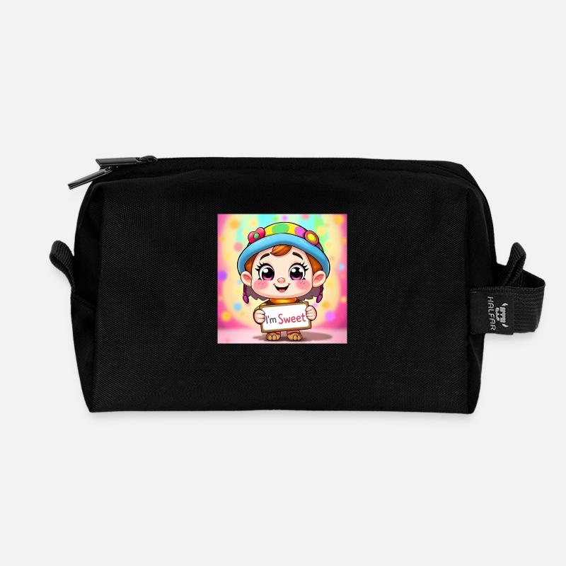 Doux E - Trousse de toilette en tissu recyclé - noir