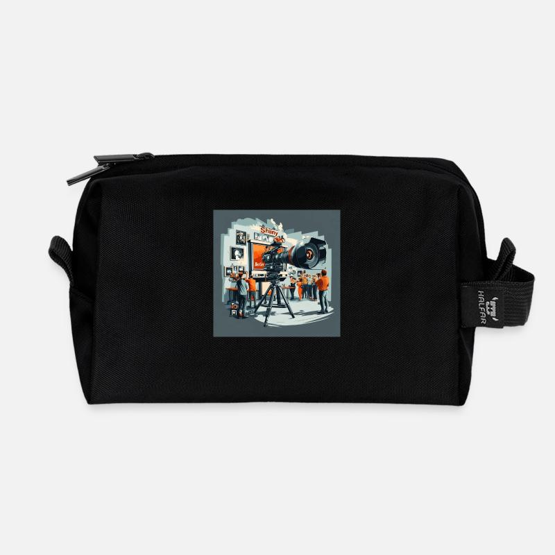 Camera studion 2 - Recycelte Kulturtasche - Schwarz