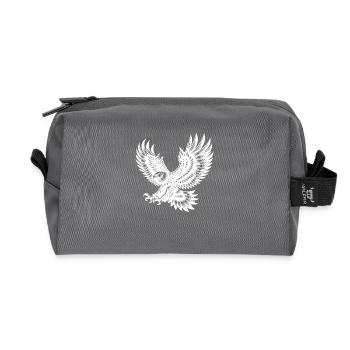 Machtvoller Jagd Adler mit scharfen Krallen - Recycelte Kulturtasche - Anthrazit - Vorne