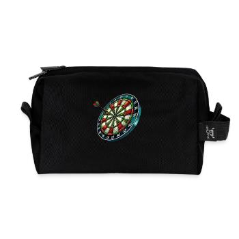 dartscheibe - Recycelte Kulturtasche - Schwarz - Vorne