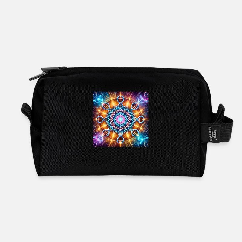 DNA HEALING 528HZ - Recycelte Kulturtasche - Schwarz