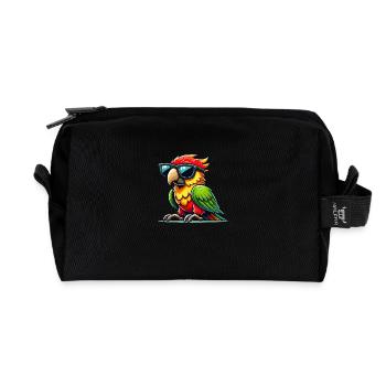 Lunettes de soleil perroquet Bande dessinée - Trousse de toilette en tissu recyclé - noir - Devant