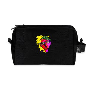 Maske - Recycelte Kulturtasche - Schwarz - Vorne
