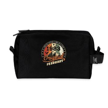 Geboren im Februar 1983 Retro Februar 1983 Geburtstag - Recycelte Kulturtasche - Schwarz - Vorne