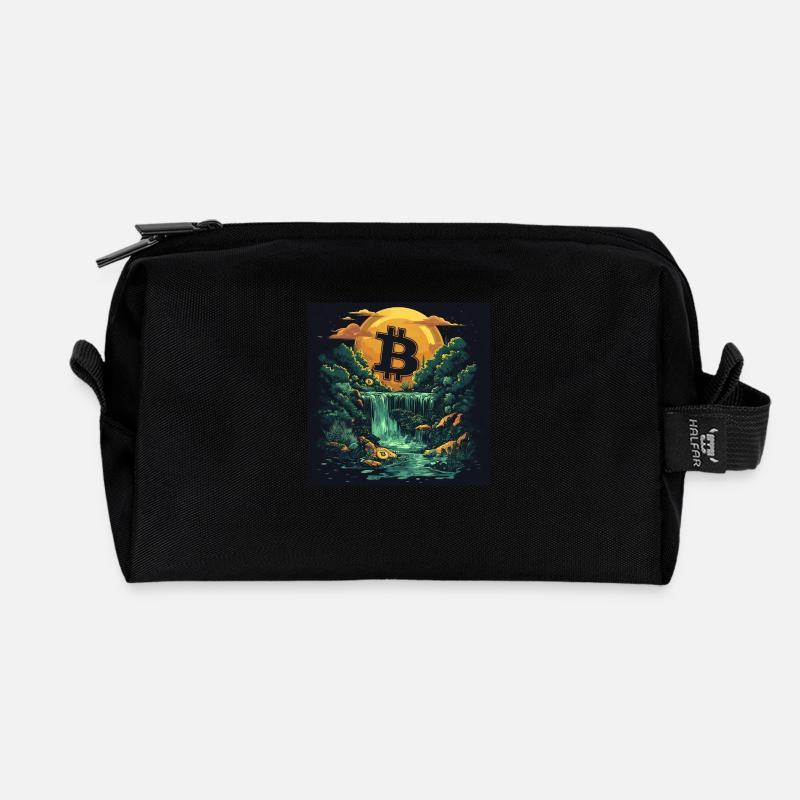 Bitcoin - Recycelte Kulturtasche - Schwarz