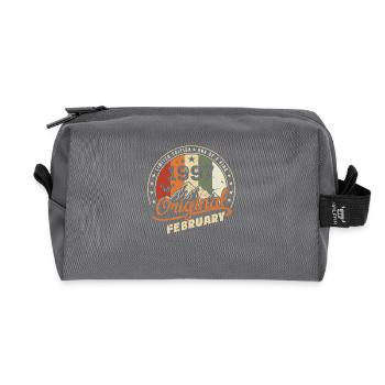 Geboren im Februar 1997 Retro Februar 1997 Geburtstag - Recycelte Kulturtasche - Anthrazit - Vorne