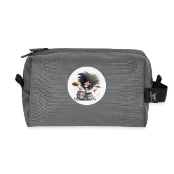 Drummer Man - Recycelte Kulturtasche - Anthrazit - Vorne