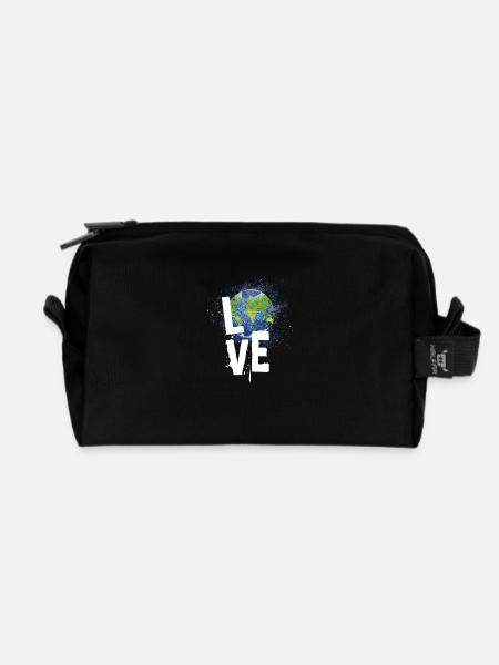 World Love - Recycled Toiletry Zip Bag - black
