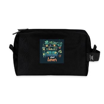 Salon d’amoureux des plantes - Trousse de toilette en tissu recyclé - noir - Devant
