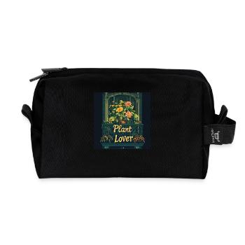 Plant lover - Recycelte Kulturtasche - Schwarz - Vorne