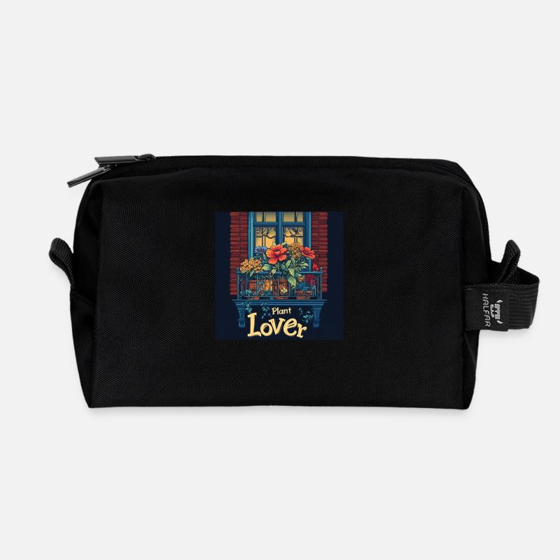 Plant lover - Recycled Toiletry Zip Bag - black
