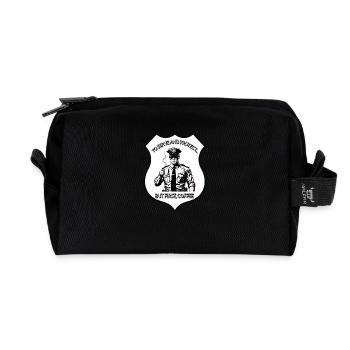 Coffee serviced - Recycled Toiletry Zip Bag - black - Front