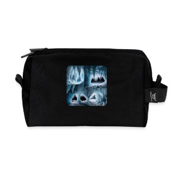 Grotte de glace - Trousse de toilette en tissu recyclé - noir - Devant