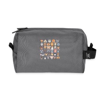 Animaux - Trousse de toilette en tissu recyclé - anthracite - Devant