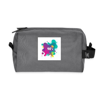 90er-Jahre-Vibes - Recycelte Kulturtasche - Anthrazit - Vorne