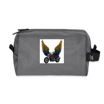 Futuristisches Motorrad mit Flügeln - Recycelte Kulturtasche - Anthrazit - Vorne