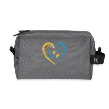 Schéma du syndrome de Down de l’anse cardiaque - Trousse de toilette en tissu recyclé - anthracite - Devant