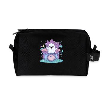 Geist Schlagzeug Kostüm Halloween - Recycelte Kulturtasche - Schwarz - Vorne