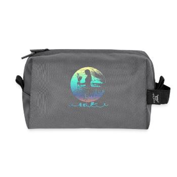 WK Surf dream woman - Recycled Toiletry Zip Bag - anthracite - Front
