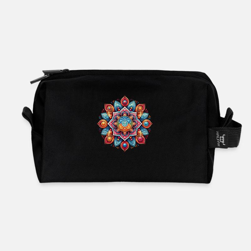 Chakra-Symbol - Recycelte Kulturtasche - Schwarz