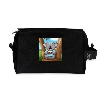 The Musical Koala - Recycled Toiletry Zip Bag - black - Front