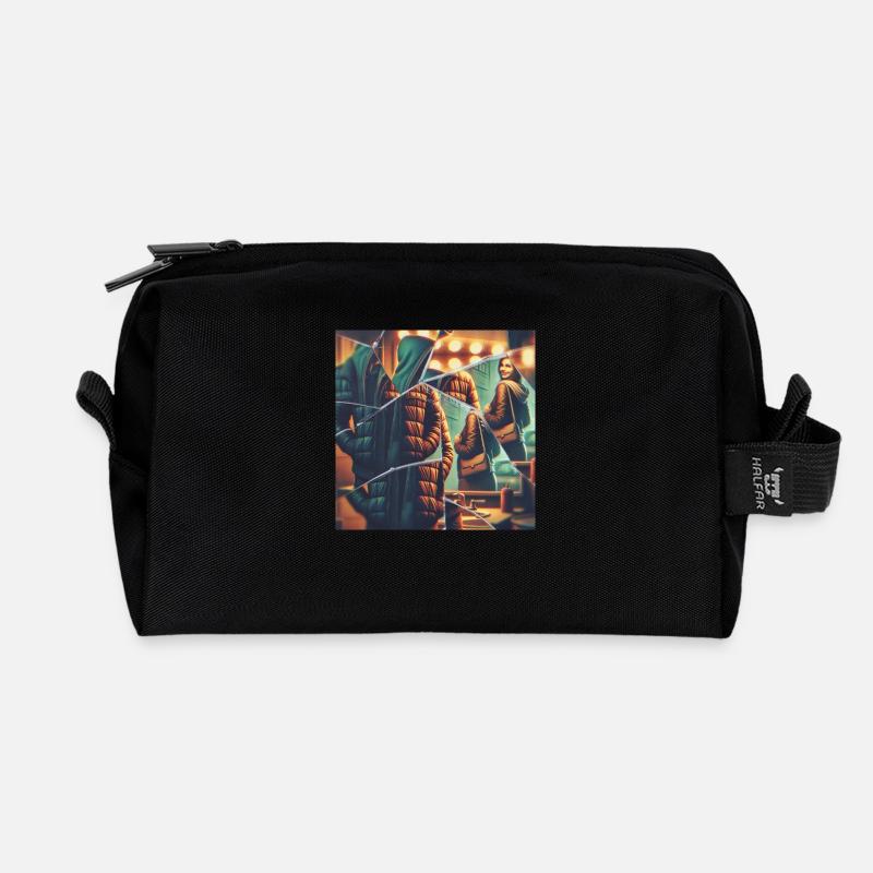 1000010576 - Recycled Toiletry Zip Bag - black