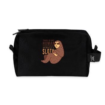 6434 ImASlothTshirt PR t shirt - Recycelte Kulturtasche - Schwarz - Vorne
