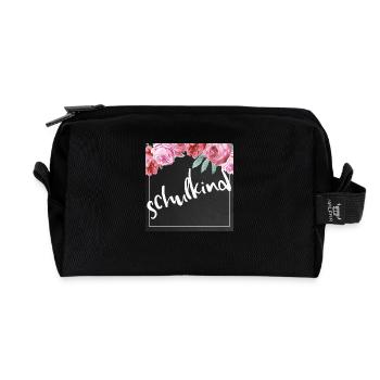 Einschulung, Schule, Schulkind, Kind, ABC-Schütze, - Recycelte Kulturtasche - Schwarz - Vorne