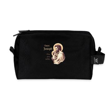 Saint Joseph - Recycled Toiletry Zip Bag - black - Front