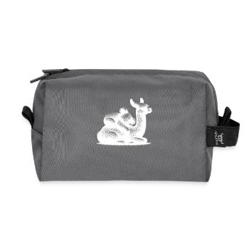 Süsses Lama mit einem schlafendem Koala - Recycelte Kulturtasche - Anthrazit - Vorne