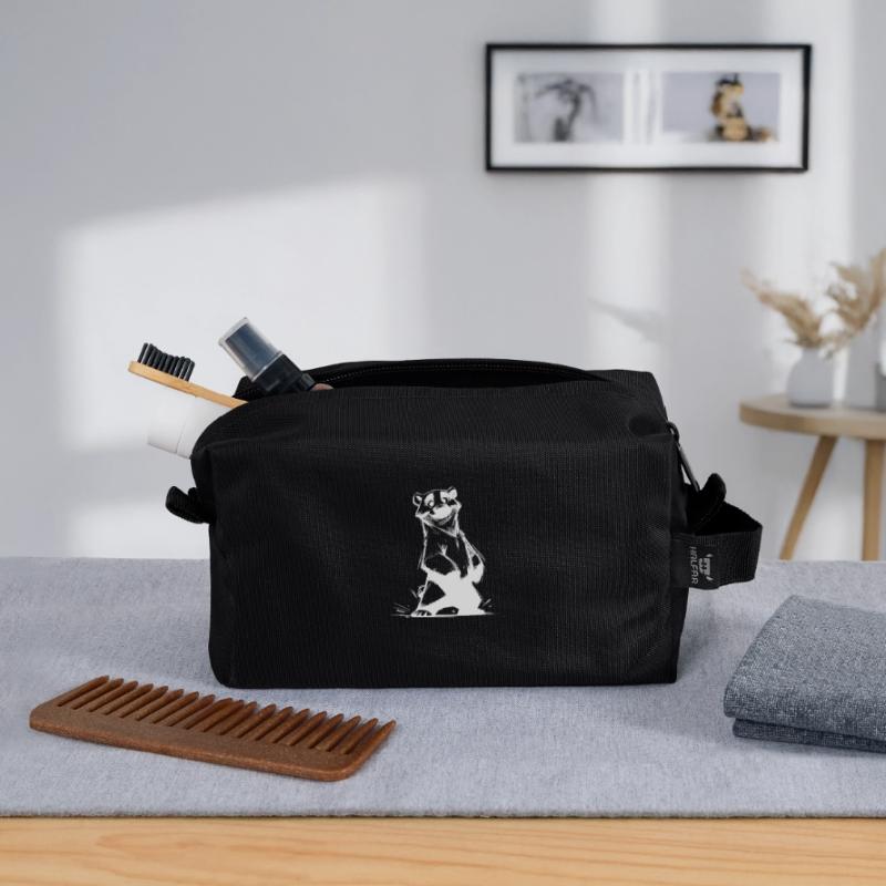 Cute bear comic darling with cuddle factor Recycled Toiletry Zip Bag